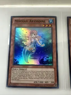 3x Yu-Gi-Oh Card - CBLZ-EN032 - MERMAIL ABYSSDINE (super rare holo) - NM/Mint - Image 2