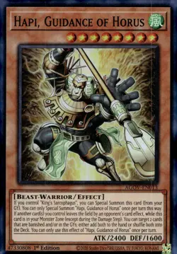 Yu-Gi-Oh! Hapi, Guidance of Horus 1st Ed. AGOV-EN013 Super Rare NM/LP x1 - Image 1