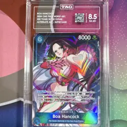One Piece CCG Boa Hancock OP07-051 500 Years Future Alt Art Holo TAG 8.5 - Image 1