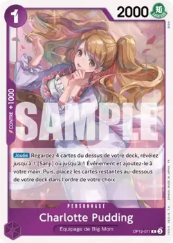 Carte One Piece CHARLOTTE PUDDING R OP12-071 L'Heritage Du Maitre Neuve FR - Image 1