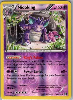 Nidoking 45/114 Reverse Holo XY - Steam Siege - Pokemon Card - NM - Image 1
