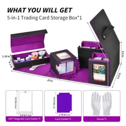 Magic The Gathering Deck Box Holds 400+ Double-Sleeved Trading Cards Storage - Image 3