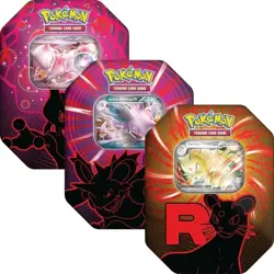 POKEMON TEAM ROCKET DESTINED RIVALS TIN ASSORTMENT SEALED CASE OF 6 BOXES - Image 1