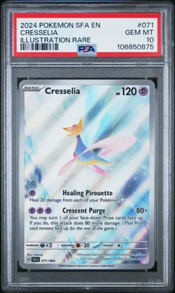 Cresselia 071/064 Shrouded Fable IR PSA 10 GEM MINT Pokemon TCG - Image 1