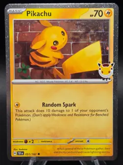 Pokemon TCG Pikachu 051/162 Pokemon Day 2026 Stamped Cosmos Holo Temporal Forces - Image 1
