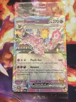 Pokemon TCG Espeon EX 034/131 Prismatic Evolutions Promo Stamped & Sealed - Image 1