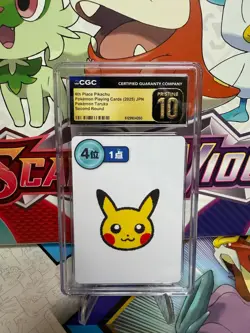 CGC 10 Pristine 4th Place Pikachu Second Round - Pokemon Taruka - SHIPS FAST - Image 1