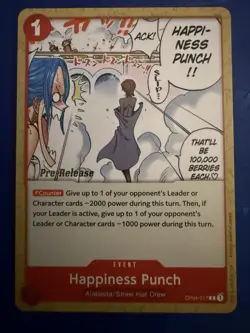 One piece Tcg Promo Happiness Punch Release stamp Nami Vivi ( Nami Flash ) Op04 - Image 1