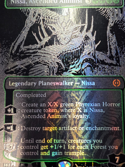 1x Nissa, Ascended Animist Oil Slick Raised Foil (Borderless) NM-Mint MTG - Image 4