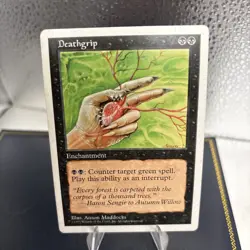 MTG DEATHGRIP Black Enchantment Fifth Edition - Image 1