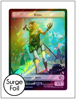1x Hero / Spirit Token - 0026 / 0003, Surge Foil, Final Fantasy, Magic MTG NM - Image 1
