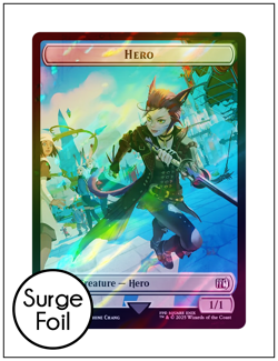 1x Hero / Spirit Token - 0027 / 0003, Surge Foil, Final Fantasy, Magic MTG NM - Image 1
