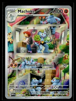 2023 Pokemon SV 151 Machoke #177/165 NM - Image 1