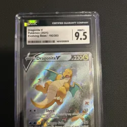 Pokemon Dragonite V Alt Art 2021 Evolving Skies 192/203 CGC 9.5 New Label Mint+ - Image 3