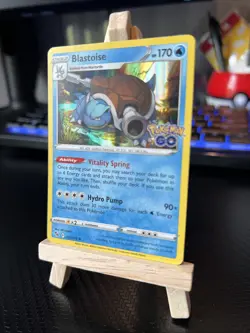 Pokemon TCG Blastoise 017/078 Holo Rare Pokemon GO 2022 NM - Image 2