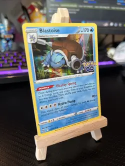 Pokemon TCG Blastoise 017/078 Holo Rare Pokemon GO 2022 NM - Image 3