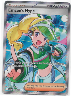 Pokemon TCG Emcee's Hype 220/182 Sv10: Destined Rivals Ultra Rare NM - Image 1
