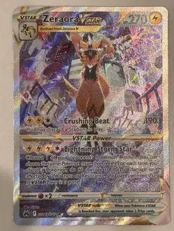 Pokemon TCG Zeraora VSTAR GG43/GG70 Crown Zenith GG Ultra Rare Full Art Holo - Image 1