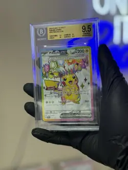 Pokemon BGS Beckett GEM MINT 9.5 Pikachu ex 219/191 Surging Sparks Holo - Image 3
