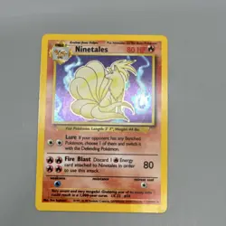 Pokemon TCG Wizards Ninetales Base Set 12/102 Holo Rare 1999 80 HP - Image 1