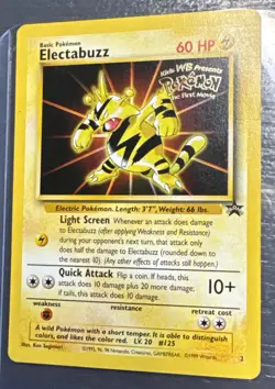 Pokemon Electabuzz Wizards Black Star Movie Promo 2 Regular TCG Exc nr mint - Image 1