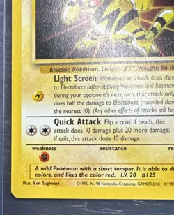 Pokemon Electabuzz Wizards Black Star Movie Promo 2 Regular TCG Exc nr mint - Image 2