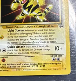 Pokemon Electabuzz Wizards Black Star Movie Promo 2 Regular TCG Exc nr mint - Image 5