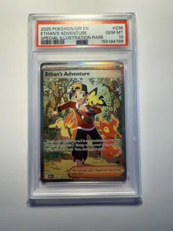 2025 POKEMON ETHAN'S ADVENTURESPECIAL ILLUSTRATION PSA 10 - Image 1