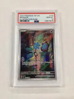 2024 Pokemon Temporal Forces Bronzor 170/162 Illustration Rare PSA 10 - Image 1