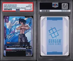 2025 MIKAZUKI AUGUS Gundam Card Game Event Promo ST05-010 PSA 10 GEM MINT - Image 3