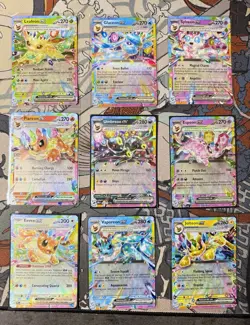 Pokemon TCG Eeveelution ex 9-Card Lot Full Art Holo English PRE EN - Image 1