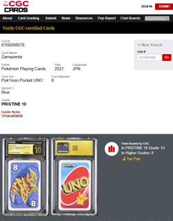 Zamazenta Pokemon Pocket UNO - Pristine 10 - RARE FIND unique card CGC Graded - Image 3