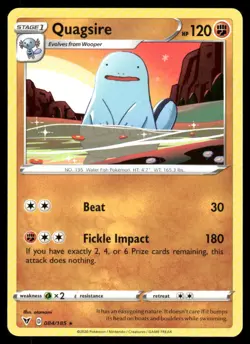 Pokemon Cards Quagsire 084/185 Vivid Voltage Rare NM - Image 1