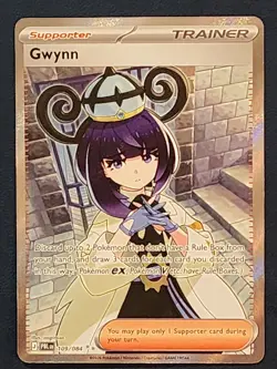 Gwynn Pokemon Pitch Black Full Art Trainer Card 109/084 Pre-release In Hand - Image 1