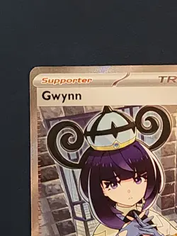 Gwynn Pokemon Pitch Black Full Art Trainer Card 109/084 Pre-release In Hand - Image 2