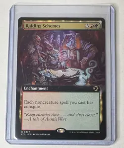 Raiding Schemes #377 Lorwyn Eclipsed Extended Art Rare Enchantment MTG NM/M - Image 1