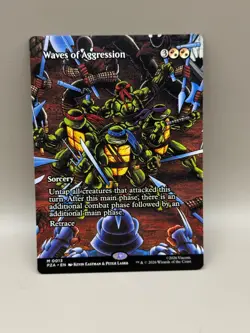 WAVES OF AGGRESSION (BORDERLESS) 13 TMNT MAGIC: THE GATHERING NM/M - Image 1