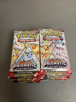 Lot Of 28 Pokemon S&V Prismatic Evolutions Factory Sealed Foil Booster Packs - Image 1