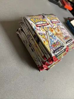 Lot Of 28 Pokemon S&V Prismatic Evolutions Factory Sealed Foil Booster Packs - Image 2