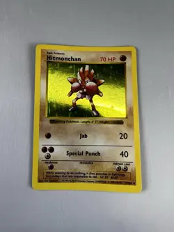 Pokemon TCG Hitmonchan Base Set 7/102 Holo Shadowless Holo Rare - Image 5