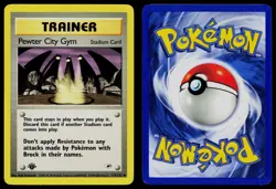 PEWTER CITY GYM 115/132 UNCOMMON GYM HEROES POKEMON 1ST EDITION LP - Image 3