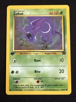 Zubat 70/82 1st Edition Team Rocket -LP- Pokemon TCG - Image 1