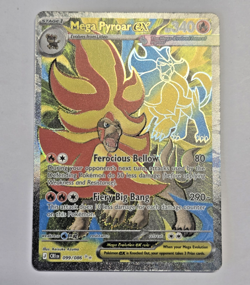 Mega Pyroar ex 099/086 Ultra Rare ME04: Chaos Rising Pokemon Holo Near Mint - Image 1