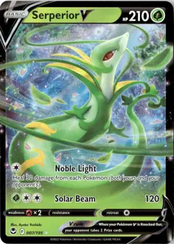 SERPERIOR V 007/195 HOLO SILVER TEMPEST POKEMON HOLO NM/M SIT - Image 1
