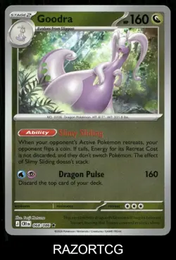 GOODRA 068/086 R CHAOS RISING POKEMON REVERSE HOLO NM/M - Image 1