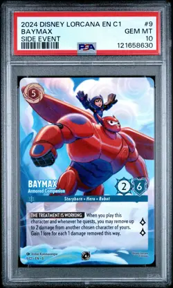 DISNEY LORCANA EN C1-LORCANA CHALLENGE PROMO BAYMAX - ARMORED COMPANION PSA 10 - Image 1