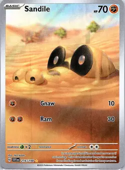 Sandile Illustration Rare SV01: Scarlet & Violet Base Set 216/198 LP Pokemon TCG - Image 1