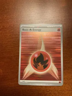 Basic Fire Energy SVE 018 Black Bolt White Flare Reverse Holo Pokemon TCG Card - Image 1
