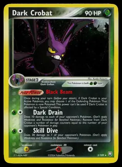 Pokemon Card - Dark Crobat Team Rocket Returns 3/109 Holo Rare - Image 1
