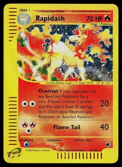 Pokemon Card - Rapidash Expedition Base Set 26/165 Holo Rare - Image 1